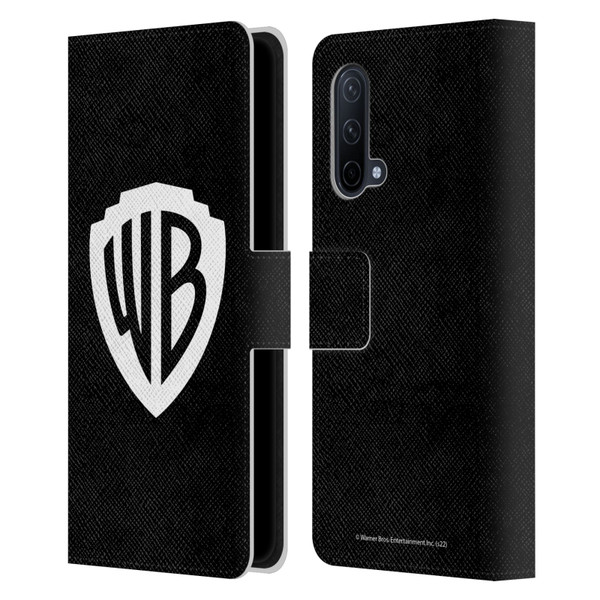 Warner Bros. Shield Logo Black Leather Book Wallet Case Cover For OnePlus Nord CE 5G