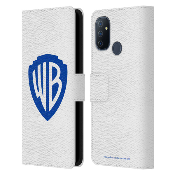 Warner Bros. Shield Logo White Leather Book Wallet Case Cover For OnePlus Nord N100