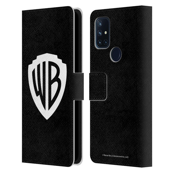 Warner Bros. Shield Logo Black Leather Book Wallet Case Cover For OnePlus Nord N10 5G