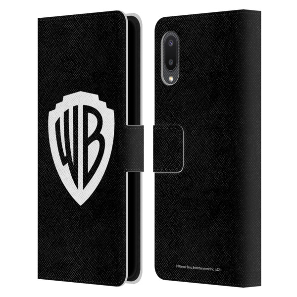 Warner Bros. Shield Logo Black Leather Book Wallet Case Cover For Samsung Galaxy A02/M02 (2021)
