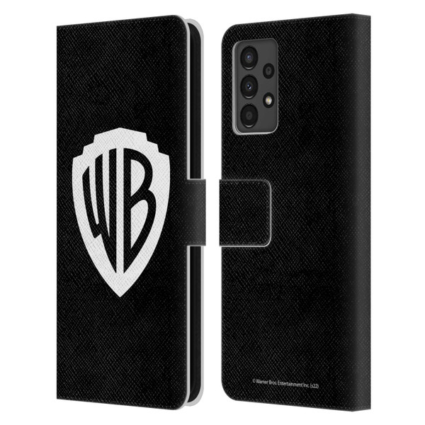 Warner Bros. Shield Logo Black Leather Book Wallet Case Cover For Samsung Galaxy A13 (2022)