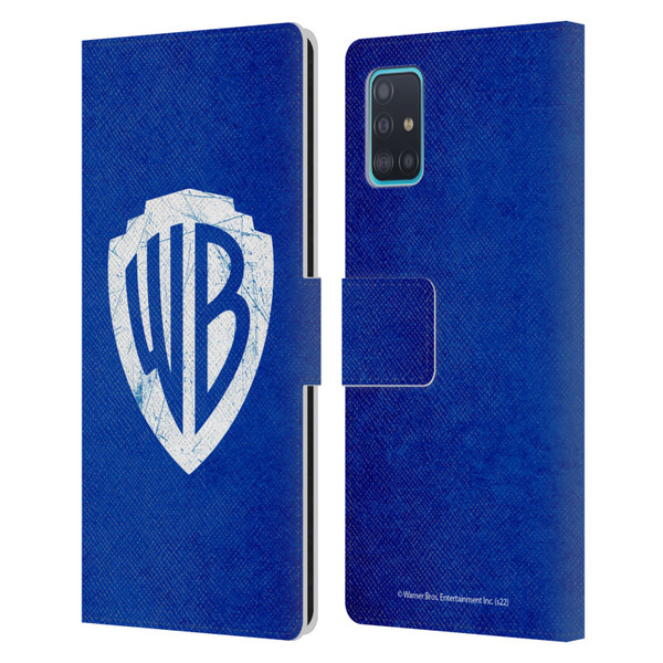 Warner Bros. Shield Logo Distressed Leather Book Wallet Case Cover For Samsung Galaxy A51 (2019)