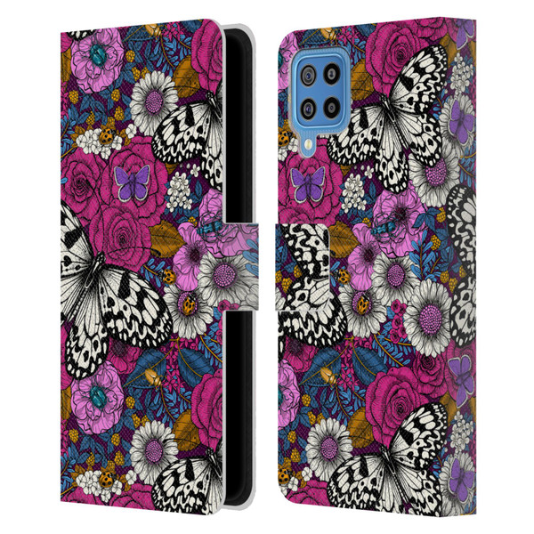 Katerina Kirilova Floral Patterns Colorful Garden Leather Book Wallet Case Cover For Samsung Galaxy F22 (2021)