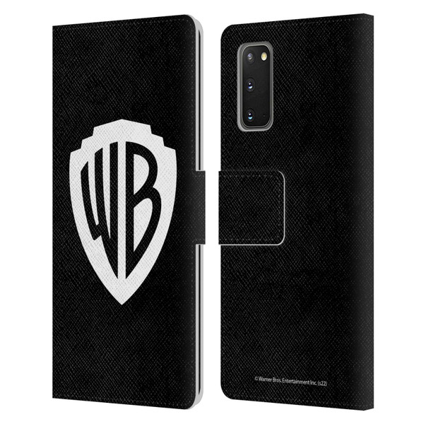 Warner Bros. Shield Logo Black Leather Book Wallet Case Cover For Samsung Galaxy S20 / S20 5G