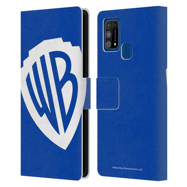 Warner Bros. Shield Logo Oversized Leather Book Wallet Case Cover For Samsung Galaxy M31 (2020)