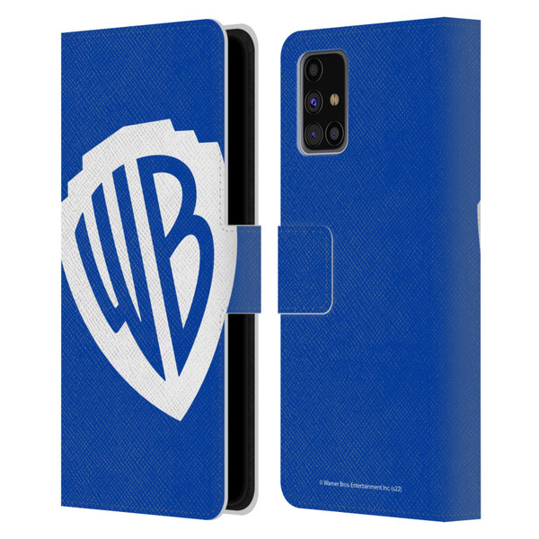 Warner Bros. Shield Logo Oversized Leather Book Wallet Case Cover For Samsung Galaxy M31s (2020)