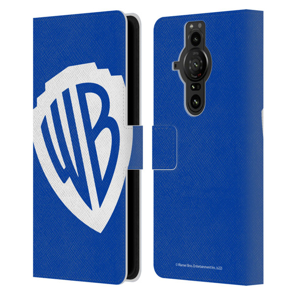 Warner Bros. Shield Logo Oversized Leather Book Wallet Case Cover For Sony Xperia Pro-I