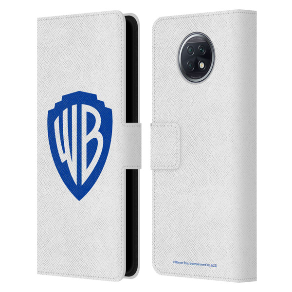 Warner Bros. Shield Logo White Leather Book Wallet Case Cover For Xiaomi Redmi Note 9T 5G