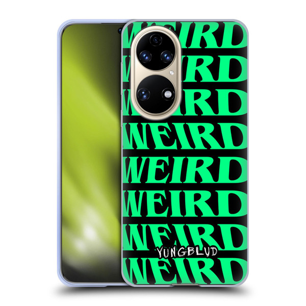 Yungblud Graphics Weird! Text Soft Gel Case for Huawei P50