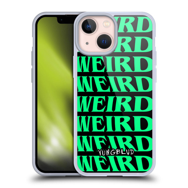 Yungblud Graphics Weird! Text Soft Gel Case for Apple iPhone 13 Mini
