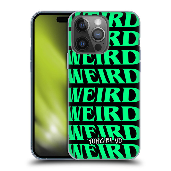 Yungblud Graphics Weird! Text Soft Gel Case for Apple iPhone 14 Pro