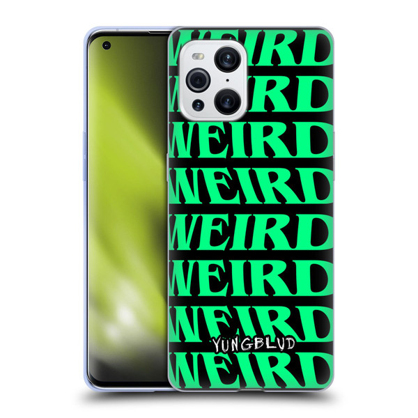 Yungblud Graphics Weird! Text Soft Gel Case for OPPO Find X3 / Pro