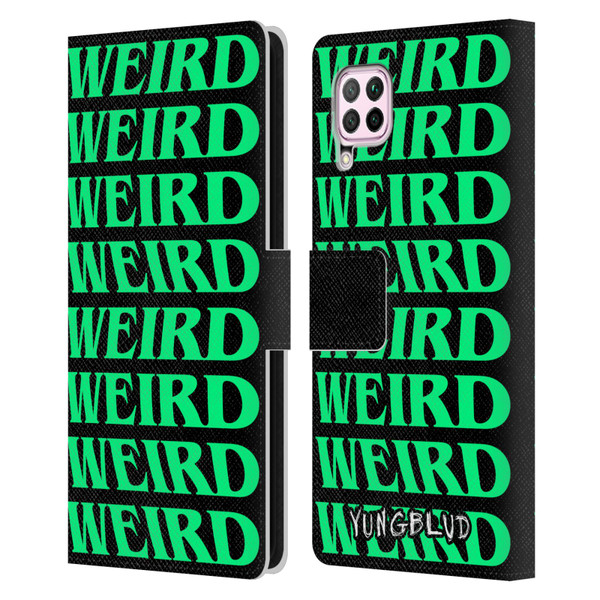 Yungblud Graphics Weird! Text Leather Book Wallet Case Cover For Huawei Nova 6 SE / P40 Lite