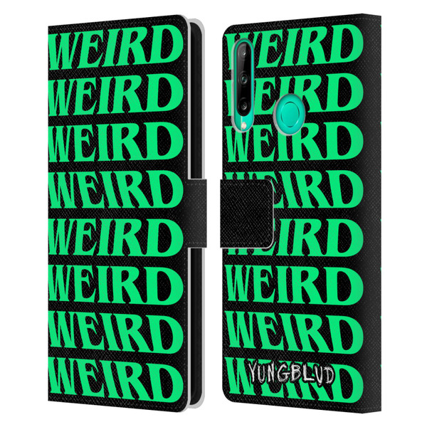 Yungblud Graphics Weird! Text Leather Book Wallet Case Cover For Huawei P40 lite E