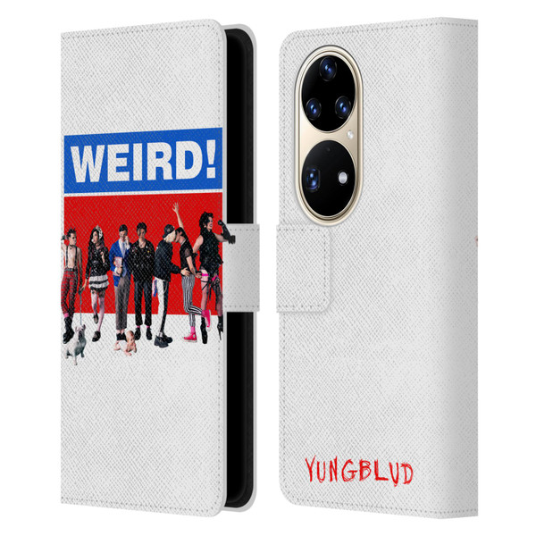 Yungblud Graphics Weird! Leather Book Wallet Case Cover For Huawei P50 Pro