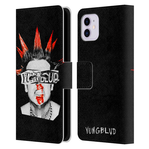 Yungblud Graphics Face Leather Book Wallet Case Cover For Apple iPhone 11