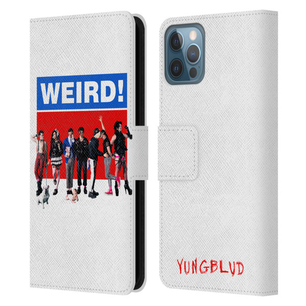 Yungblud Graphics Weird! Leather Book Wallet Case Cover For Apple iPhone 12 / iPhone 12 Pro