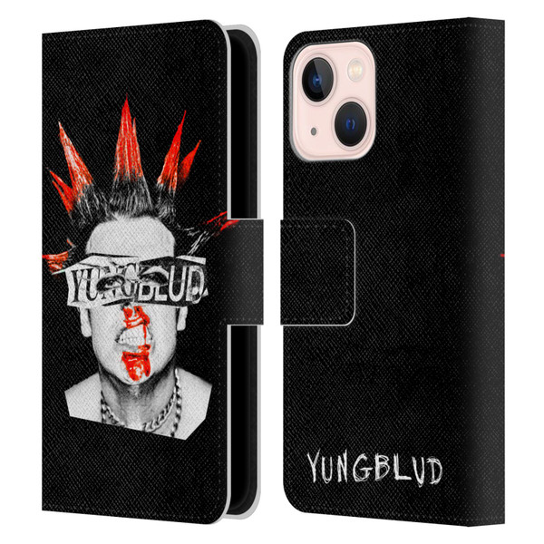 Yungblud Graphics Face Leather Book Wallet Case Cover For Apple iPhone 13 Mini