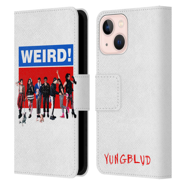 Yungblud Graphics Weird! Leather Book Wallet Case Cover For Apple iPhone 13 Mini