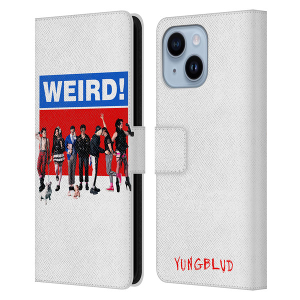 Yungblud Graphics Weird! Leather Book Wallet Case Cover For Apple iPhone 14 Plus