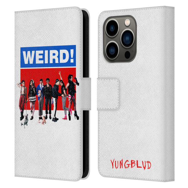 Yungblud Graphics Weird! Leather Book Wallet Case Cover For Apple iPhone 14 Pro