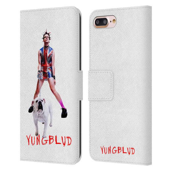 Yungblud Graphics Strawberry Lipstick Leather Book Wallet Case Cover For Apple iPhone 7 Plus / iPhone 8 Plus