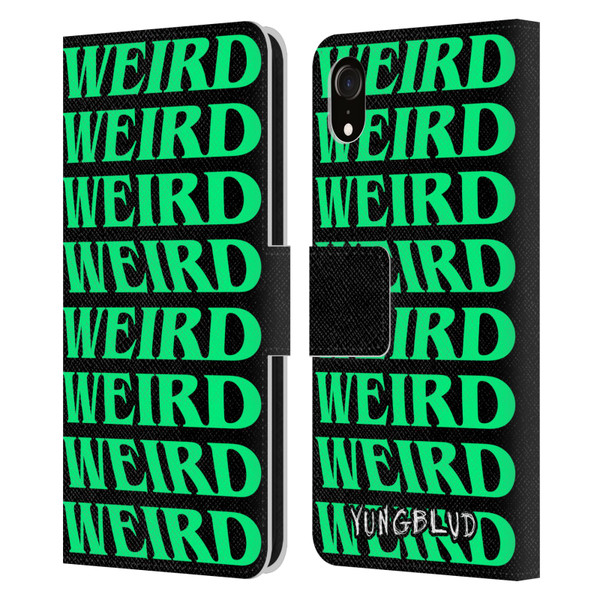 Yungblud Graphics Weird! Text Leather Book Wallet Case Cover For Apple iPhone XR