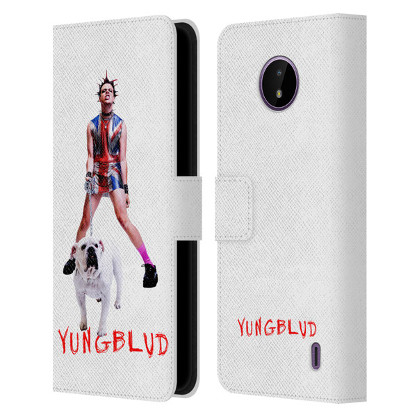 Yungblud Graphics Strawberry Lipstick Leather Book Wallet Case Cover For Nokia C10 / C20