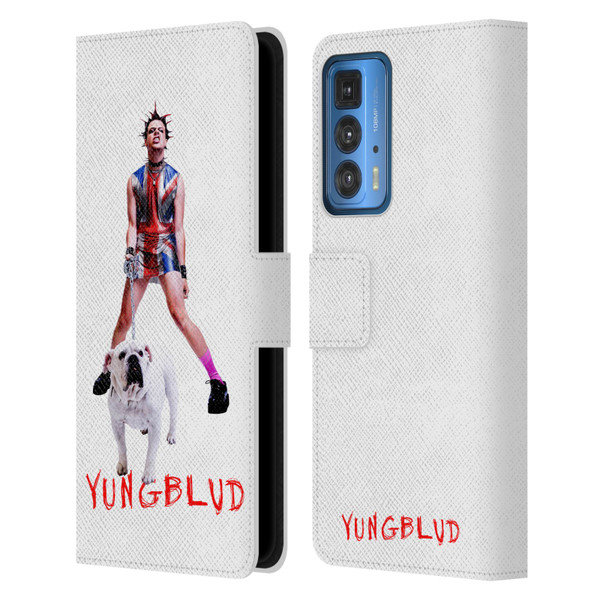 Yungblud Graphics Strawberry Lipstick Leather Book Wallet Case Cover For Motorola Edge 20 Pro