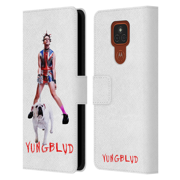Yungblud Graphics Strawberry Lipstick Leather Book Wallet Case Cover For Motorola Moto E7 Plus
