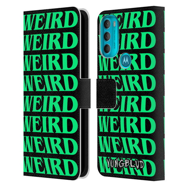 Yungblud Graphics Weird! Text Leather Book Wallet Case Cover For Motorola Moto G71 5G