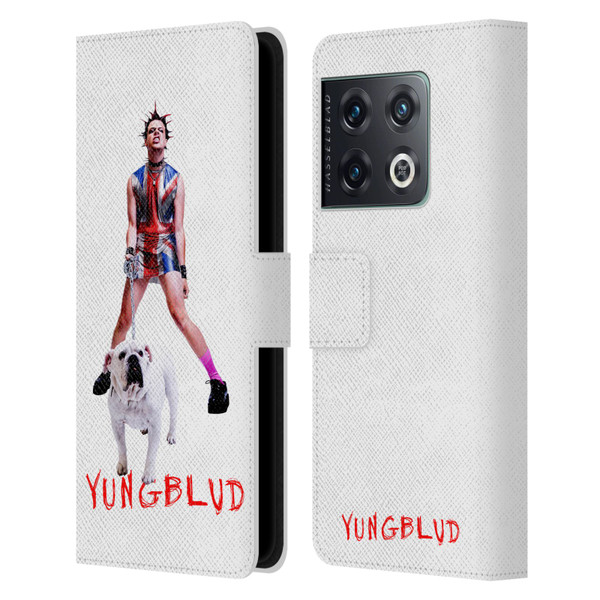 Yungblud Graphics Strawberry Lipstick Leather Book Wallet Case Cover For OnePlus 10 Pro