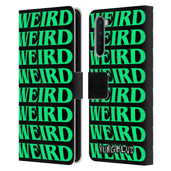Yungblud Graphics Weird! Text Leather Book Wallet Case Cover For OnePlus Nord 5G