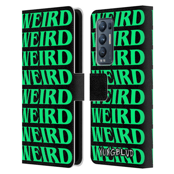 Yungblud Graphics Weird! Text Leather Book Wallet Case Cover For OPPO Find X3 Neo / Reno5 Pro+ 5G