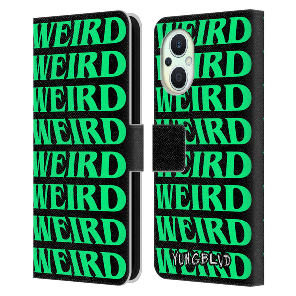 Yungblud Graphics Weird! Text Leather Book Wallet Case Cover For OPPO Reno8 Lite