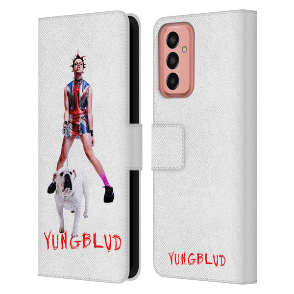 Yungblud Graphics Strawberry Lipstick Leather Book Wallet Case Cover For Samsung Galaxy M13 (2022)