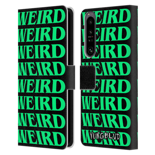 Yungblud Graphics Weird! Text Leather Book Wallet Case Cover For Sony Xperia 1 IV