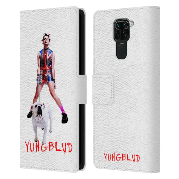 Yungblud Graphics Strawberry Lipstick Leather Book Wallet Case Cover For Xiaomi Redmi Note 9 / Redmi 10X 4G