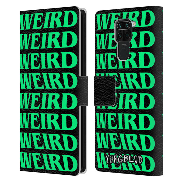 Yungblud Graphics Weird! Text Leather Book Wallet Case Cover For Xiaomi Redmi Note 9 / Redmi 10X 4G
