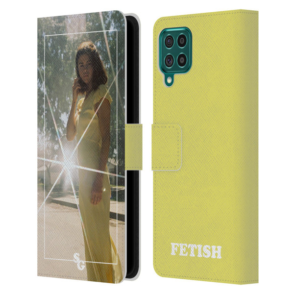 Selena Gomez Fetish Nightgown Yellow Leather Book Wallet Case Cover For Samsung Galaxy F62 (2021)