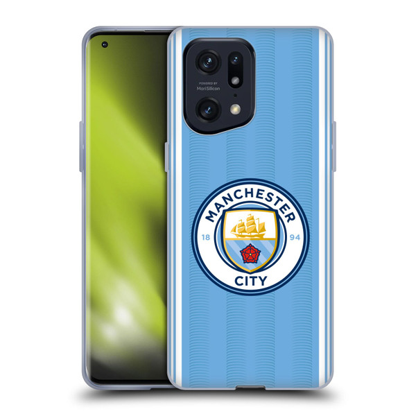 Manchester City Man City FC 2023/24 Badge Kit Home Soft Gel Case for OPPO Find X5 Pro