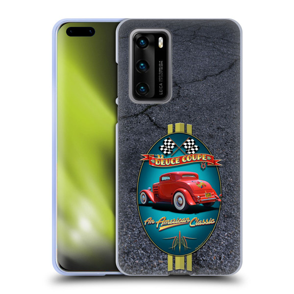 Larry Grossman Retro Collection Deuce Coupe Classic Soft Gel Case for Huawei P40 5G