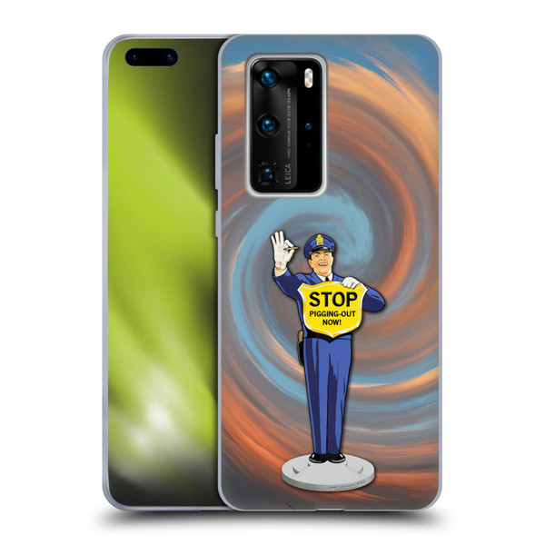 Larry Grossman Retro Collection Stop Pigging Out Soft Gel Case for Huawei P40 Pro / P40 Pro Plus 5G