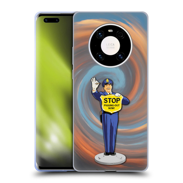 Larry Grossman Retro Collection Stop Pigging Out Soft Gel Case for Huawei Mate 40 Pro 5G
