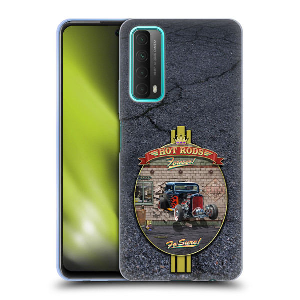 Larry Grossman Retro Collection Hot Rods Forever Soft Gel Case for Huawei P Smart (2021)