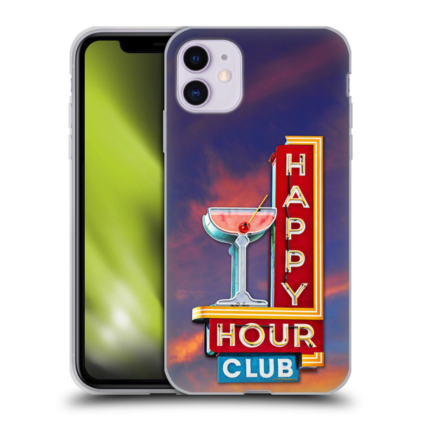 Larry Grossman Retro Collection Happy Hour Club Soft Gel Case for Apple iPhone 11