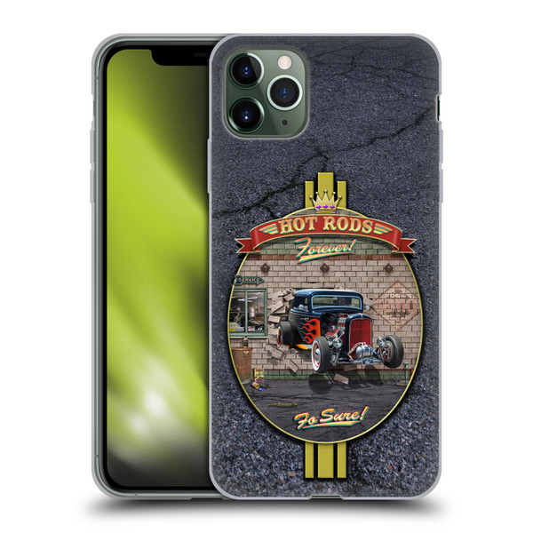 Larry Grossman Retro Collection Hot Rods Forever Soft Gel Case for Apple iPhone 11 Pro Max
