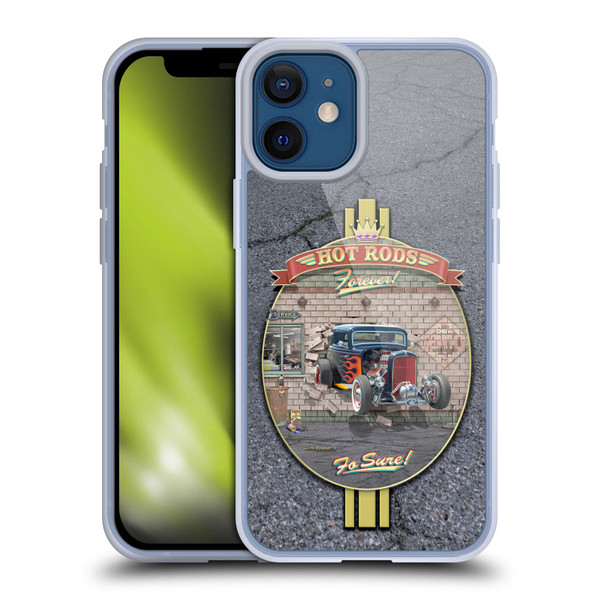 Larry Grossman Retro Collection Hot Rods Forever Soft Gel Case for Apple iPhone 12 Mini