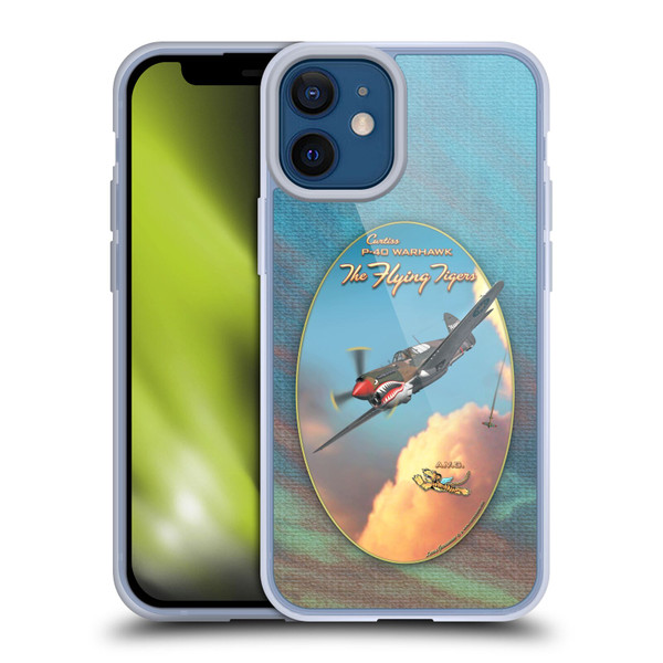 Larry Grossman Retro Collection P-40 Warhawk Flying Tiger Soft Gel Case for Apple iPhone 12 Mini