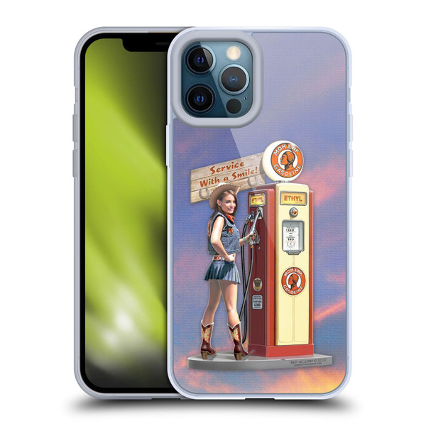 Larry Grossman Retro Collection Gasoline Girl Soft Gel Case for Apple iPhone 12 Pro Max